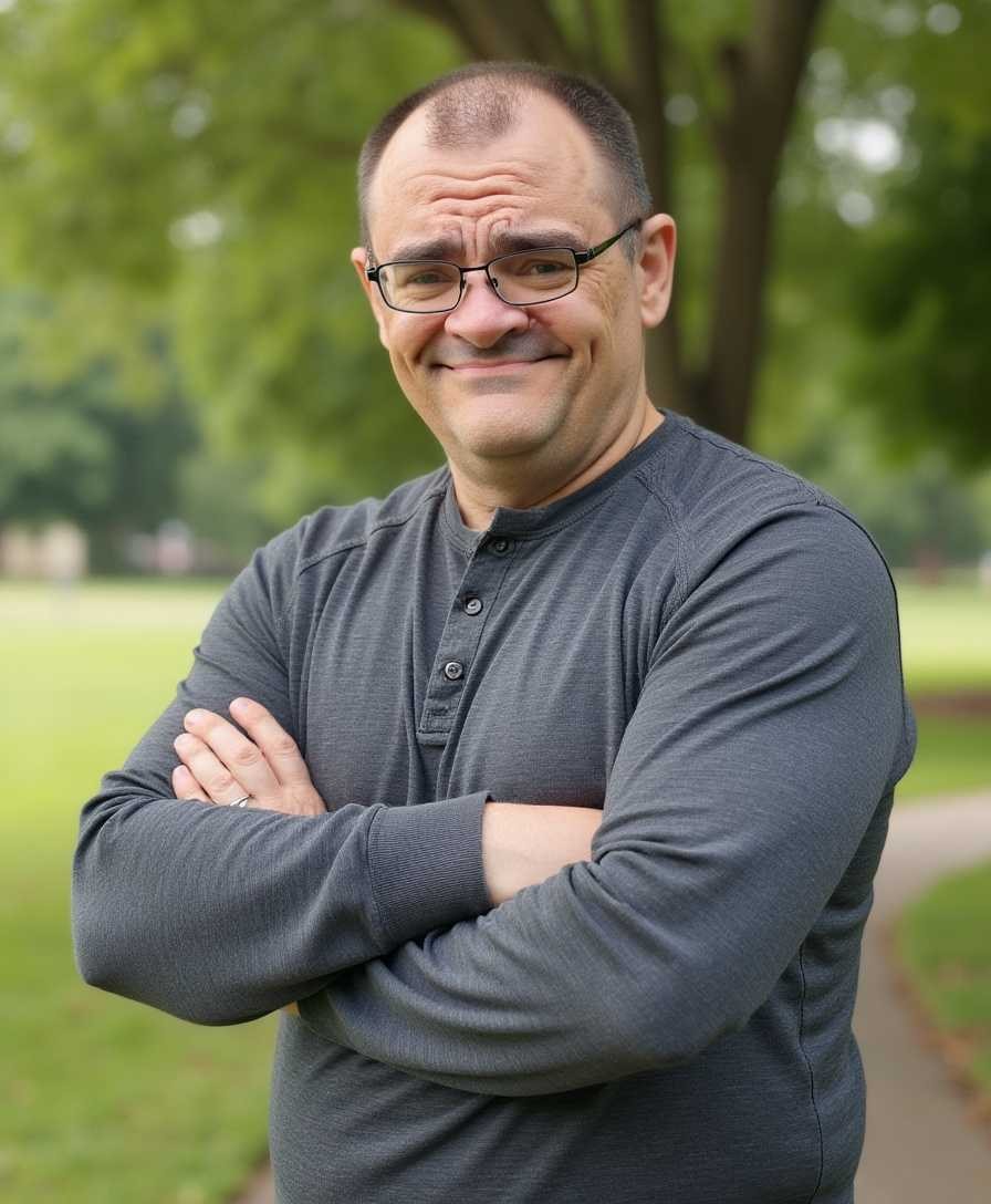 Matt LaClear in a park
