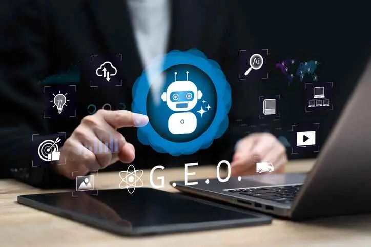 SEO and GEO optimization strategy visual